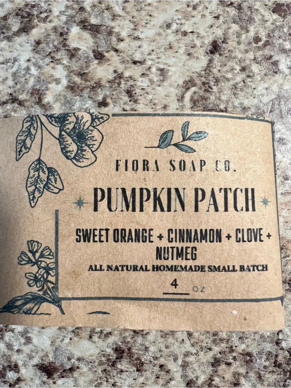 Brand New-Fiora Soap Co Pumpkin Patch Homemade Soap